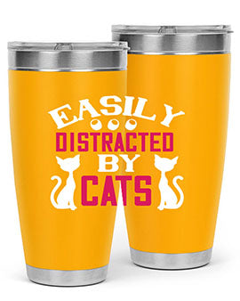easily distracted by cats Style 46#- cat- Tumbler