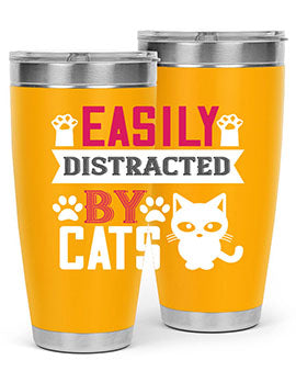 easily distracted by cats Style 47#- cat- Tumbler