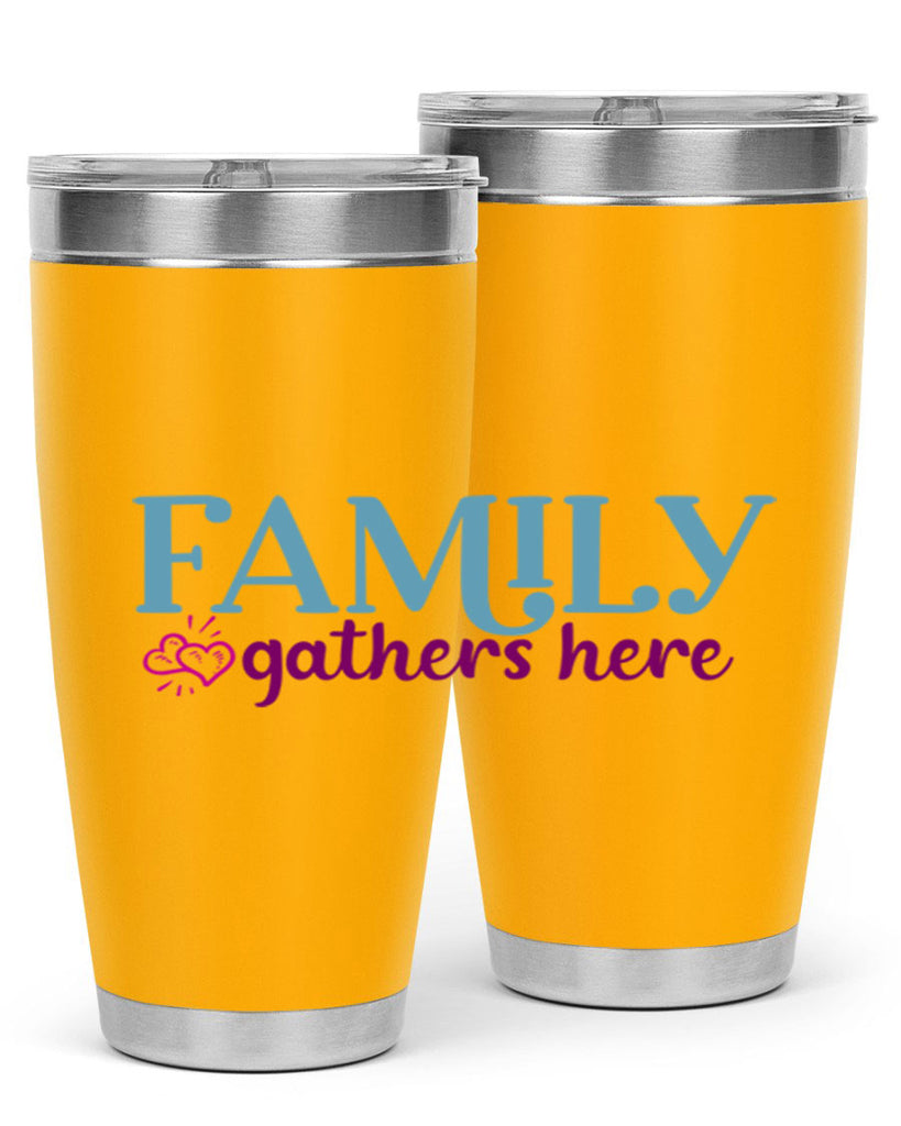 family gathers here 40#- family- Tumbler