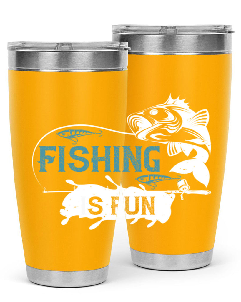 fishing is fun 274#- fishing- Tumbler