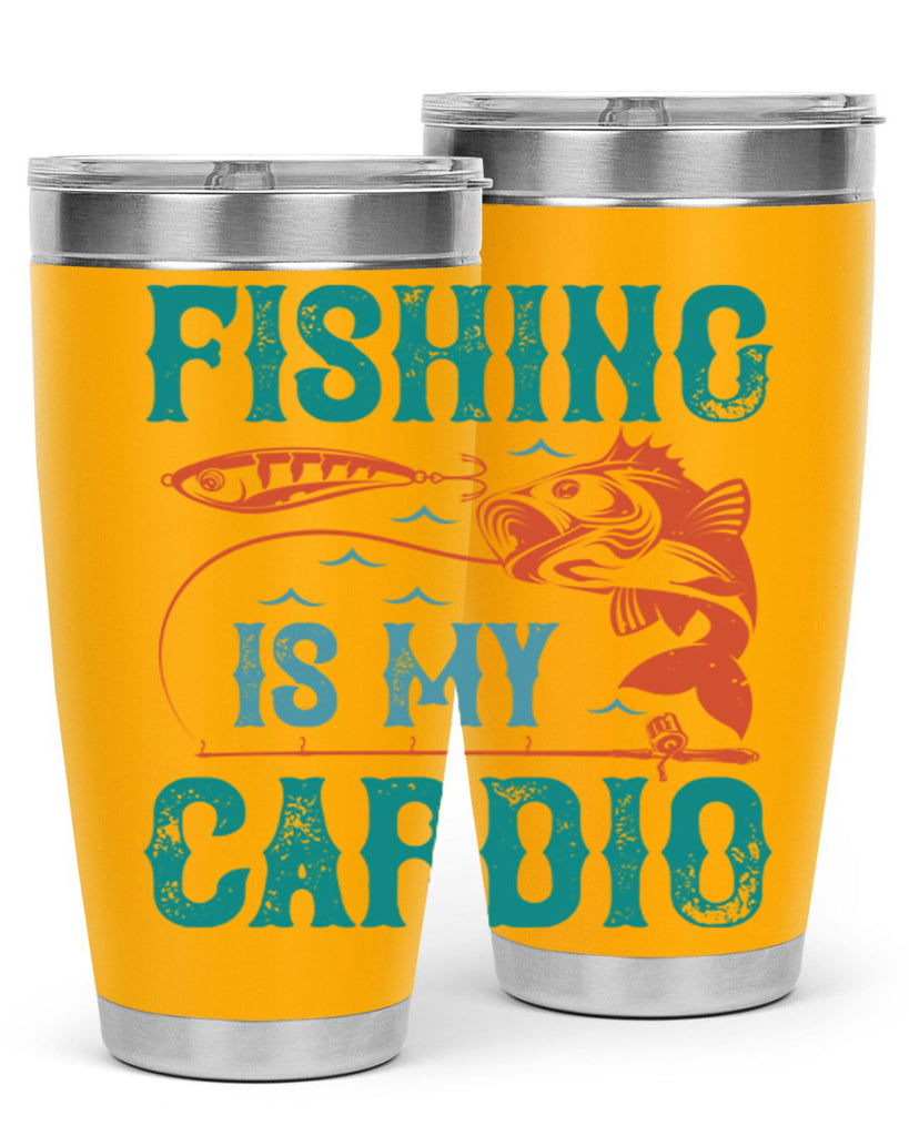 fishing is my cardio 142#- fishing- Tumbler