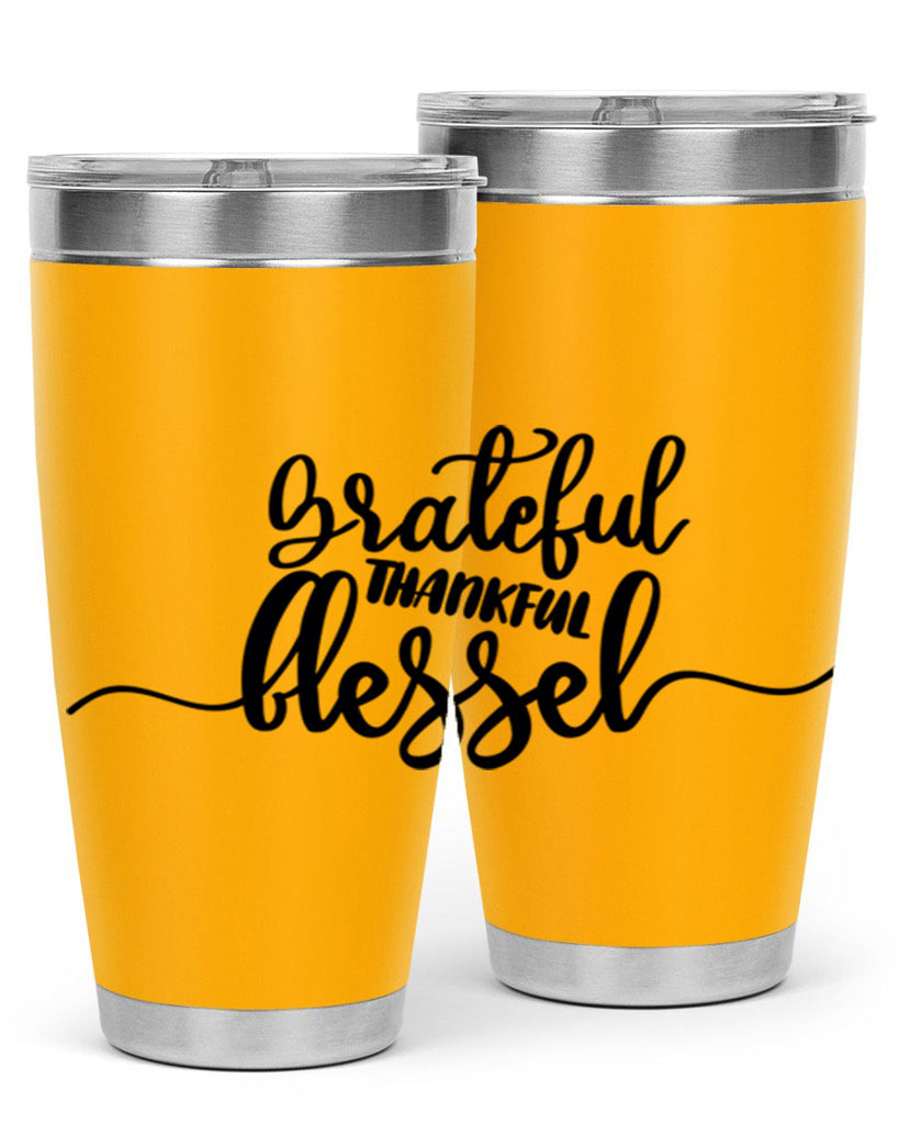 grateful thankful blessed 56#- thanksgiving- Tumbler