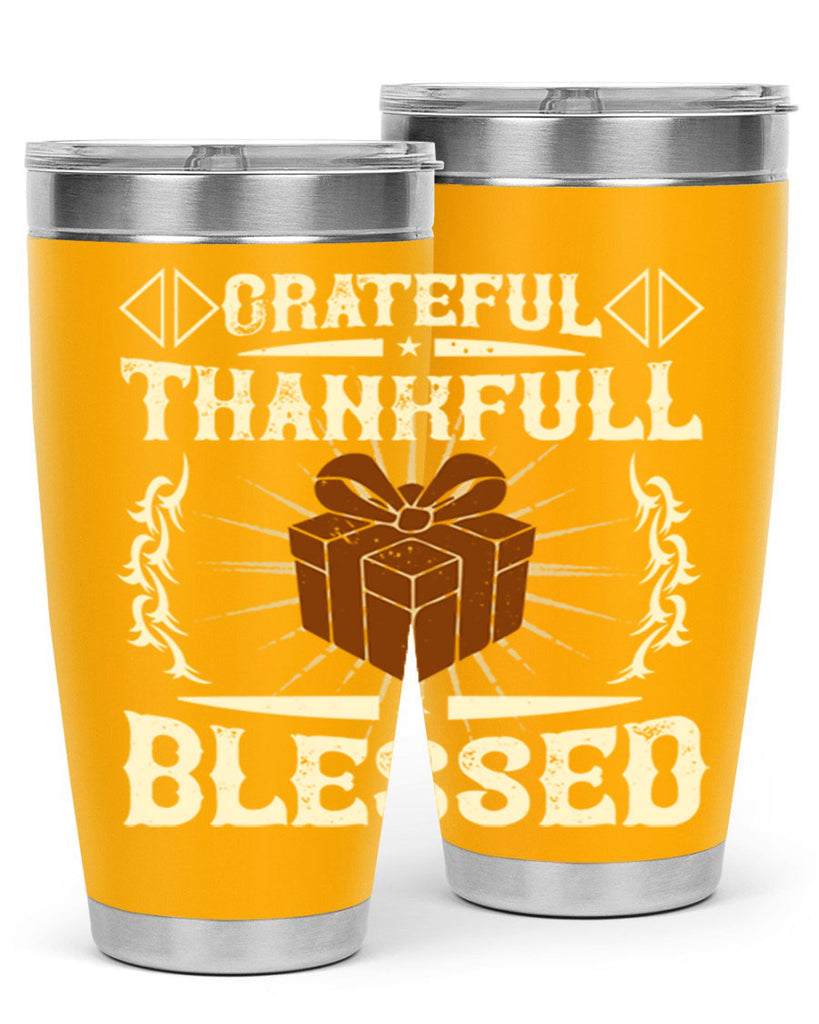 grateful thankfull blessed 40#- thanksgiving- Tumbler