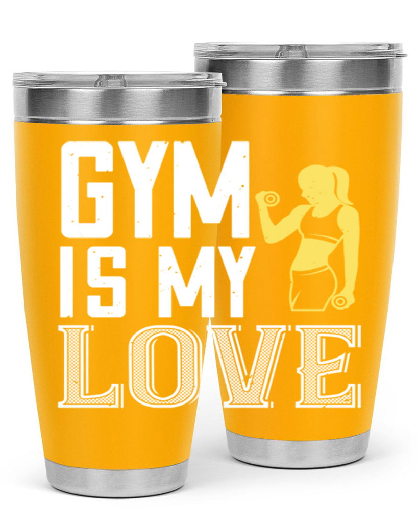 gym is my love 98#- gym- Tumbler