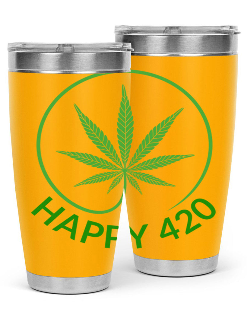 happy 420 100#- marijuana- Tumbler