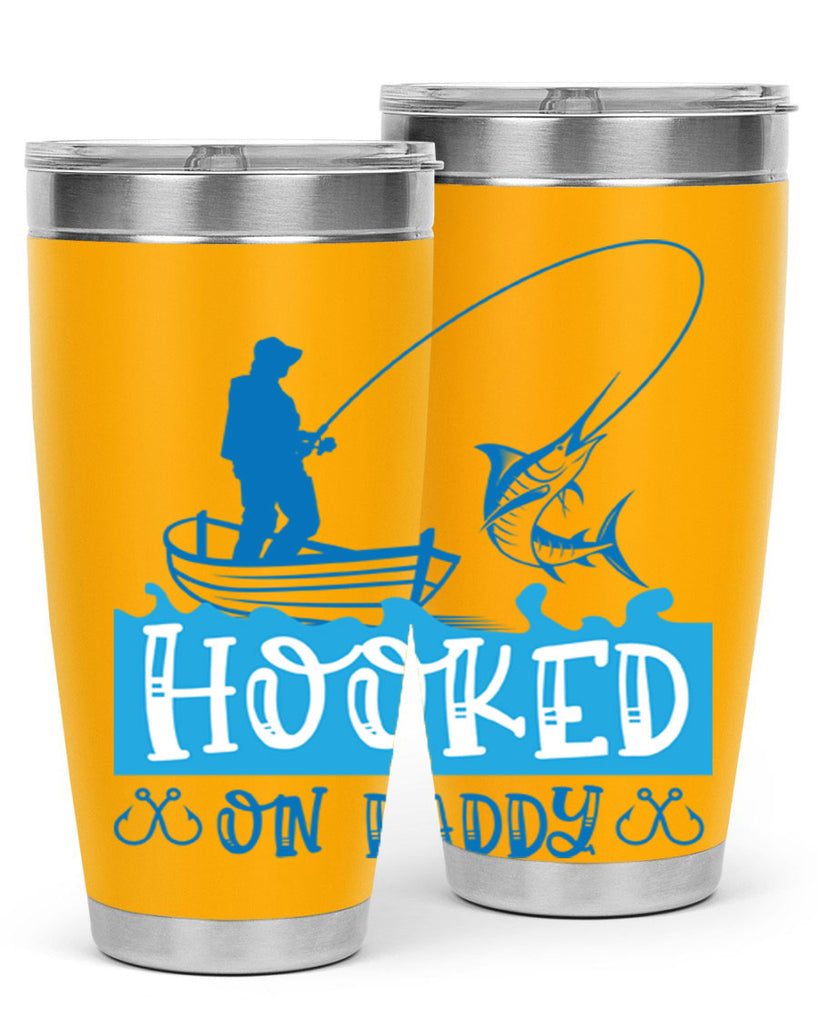 hooked on daddy 218#- fishing- Tumbler