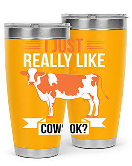 i just really like cows ok Style 3#- cow- Tumbler