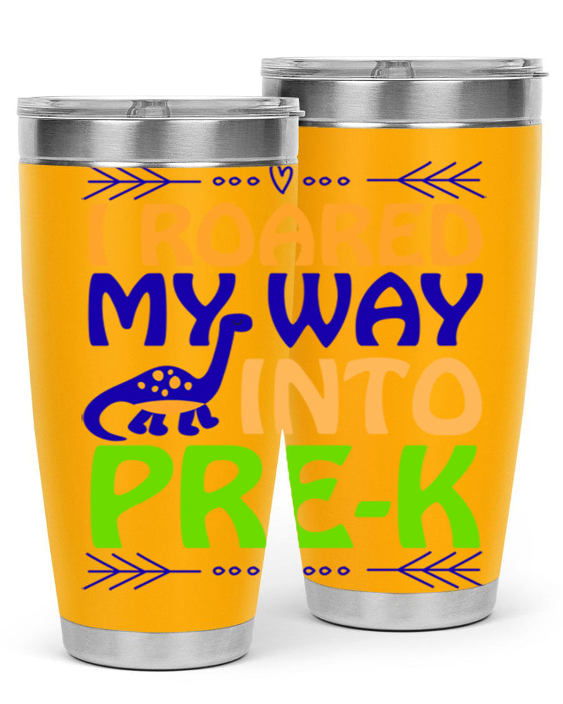 i roared my way into prek 20#- mardi gras- Tumbler