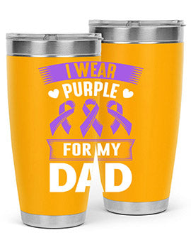 i wear purple for dad 170#- alzheimers- Tumbler