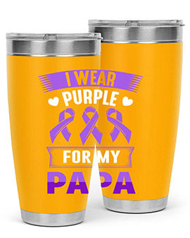 i wear purple for papa 174#- alzheimers- Tumbler