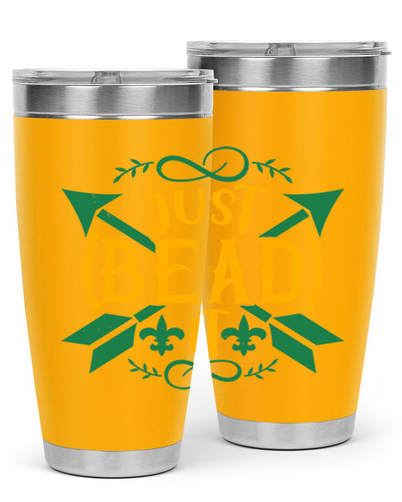 just bead it 56#- mardi gras- Tumbler