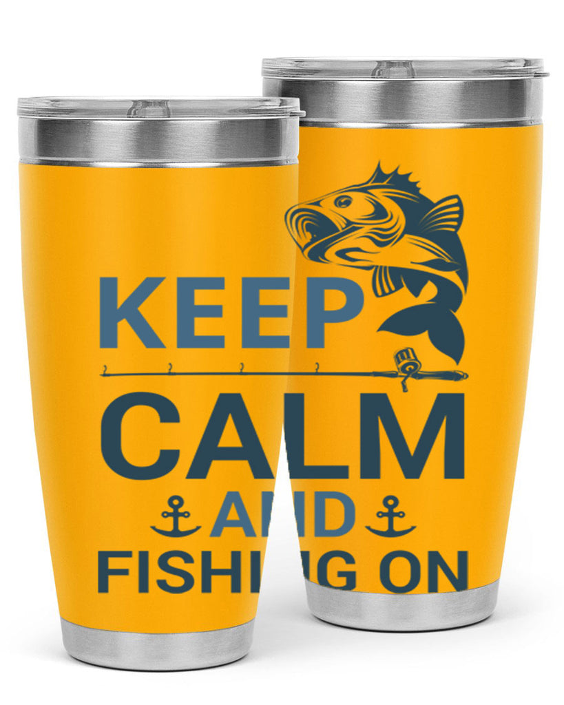 keep calm 65#- fishing- Tumbler