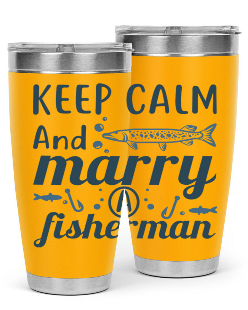 keep calm and merry 66#- fishing- Tumbler