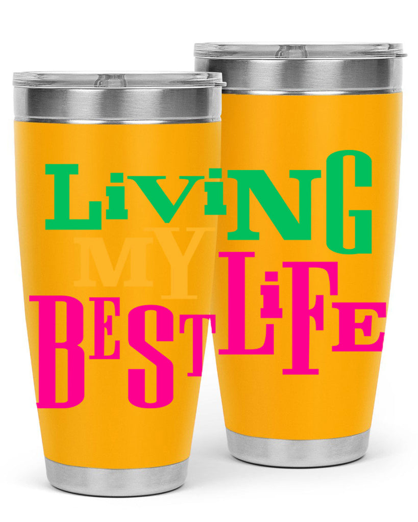 living my best life 96#- black words phrases- Cotton Tank