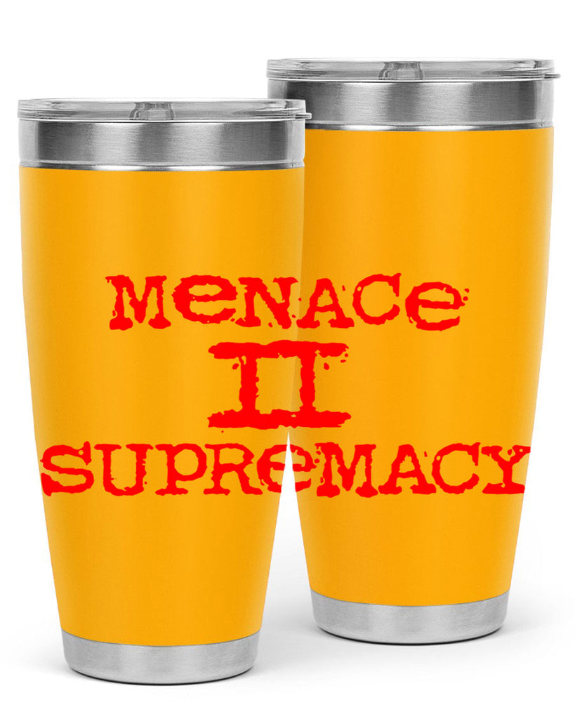 menace to supremacy 69#- black words phrases- Cotton Tank