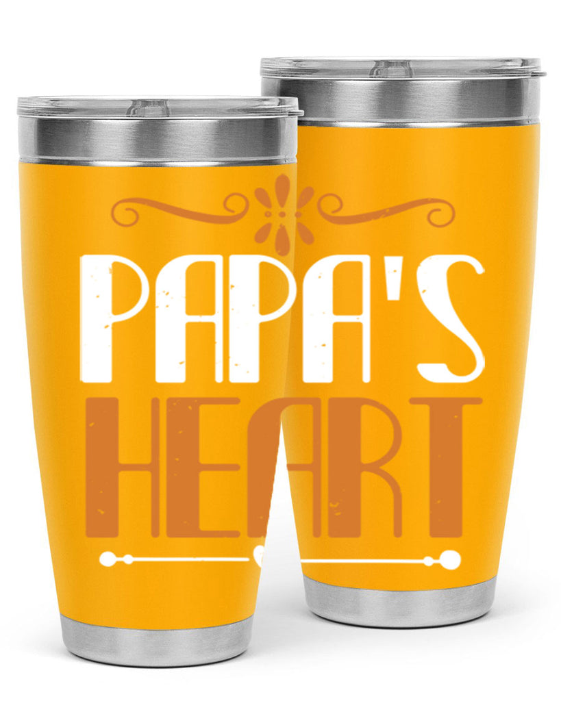 papas heart 13#- grandpa - papa- Tumbler