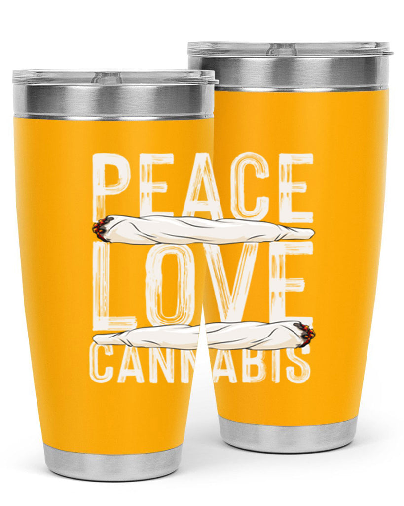 peace love cannabis 216#- marijuana- Tumbler