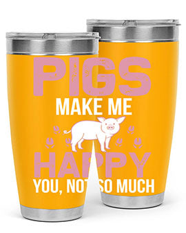 pigs make me happy Style 35#- pig- Tumbler