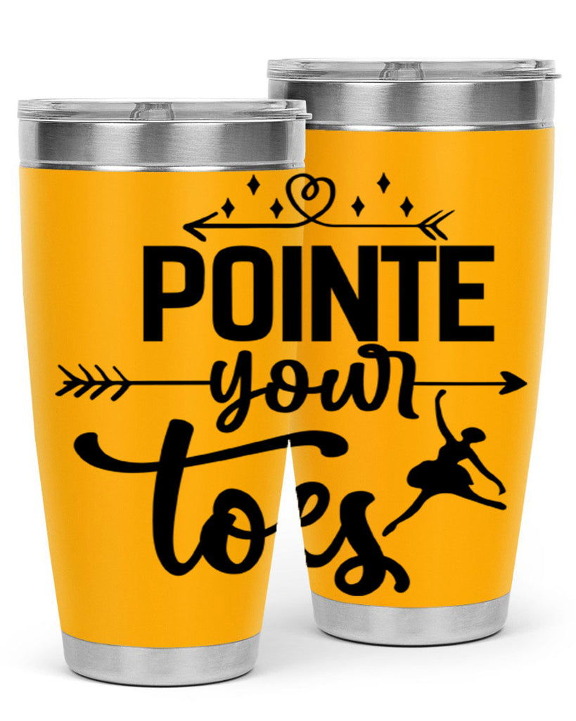 pointe your toes 72#- ballet- Tumbler