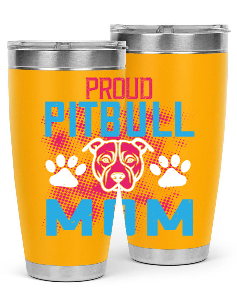 proud pitbull mom 70#- mom- Tumbler