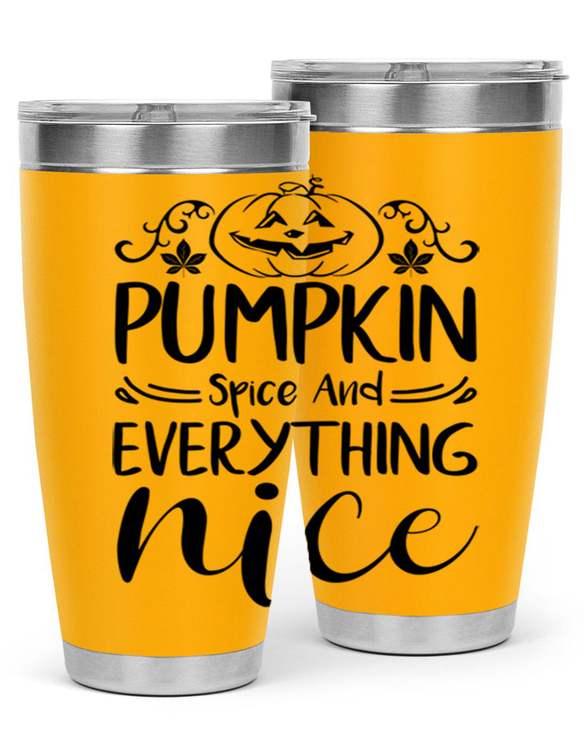 pumpkin spice and everything nice 542#- fall- Tumbler