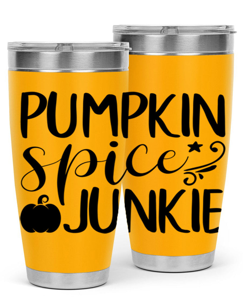 pumpkin spice junkie 548#- fall- Tumbler