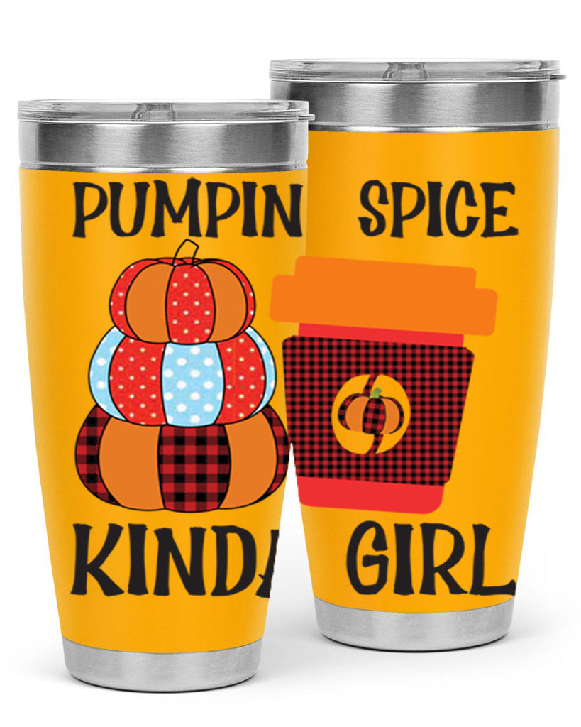 pumpkin spice kinda girl 551#- fall- Tumbler