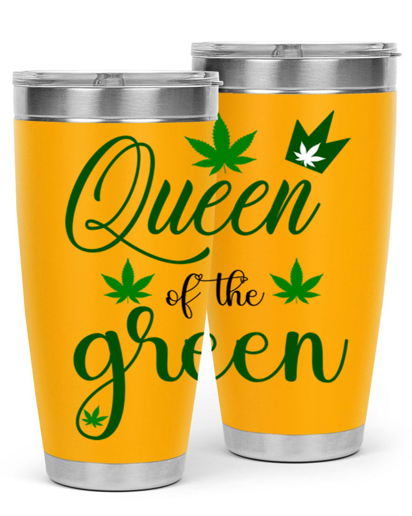 queen of the green 222#- marijuana- Tumbler