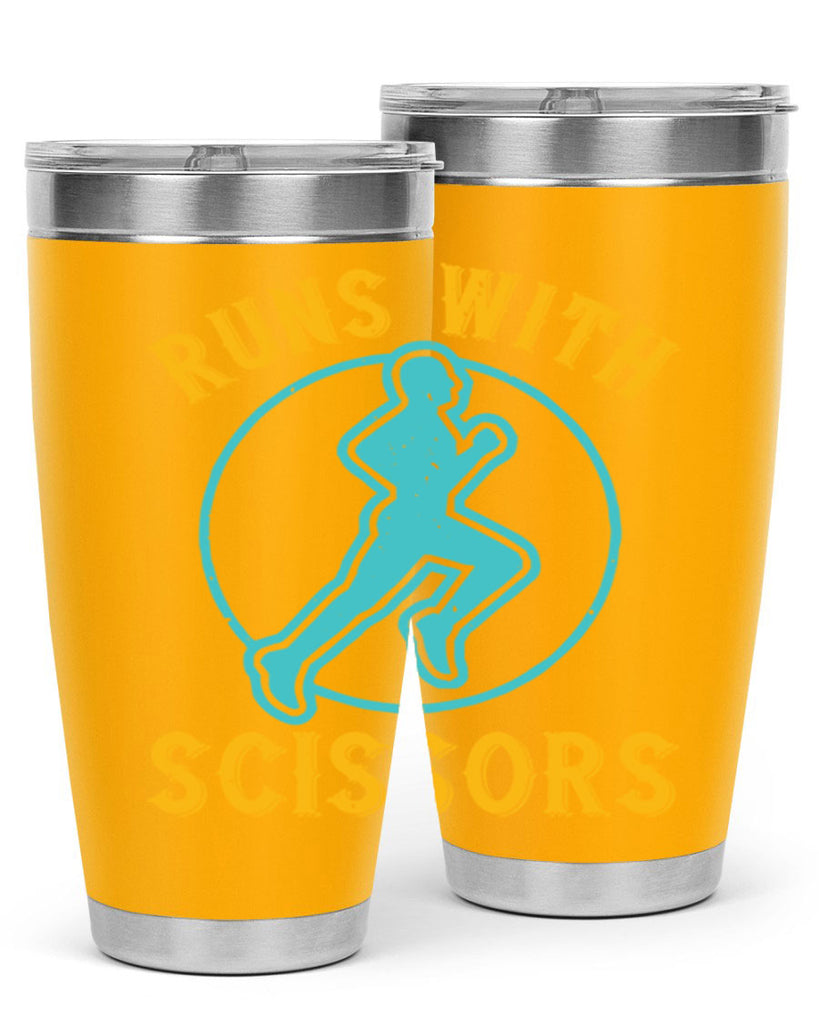 run with sclssors 25#- running- Tumbler