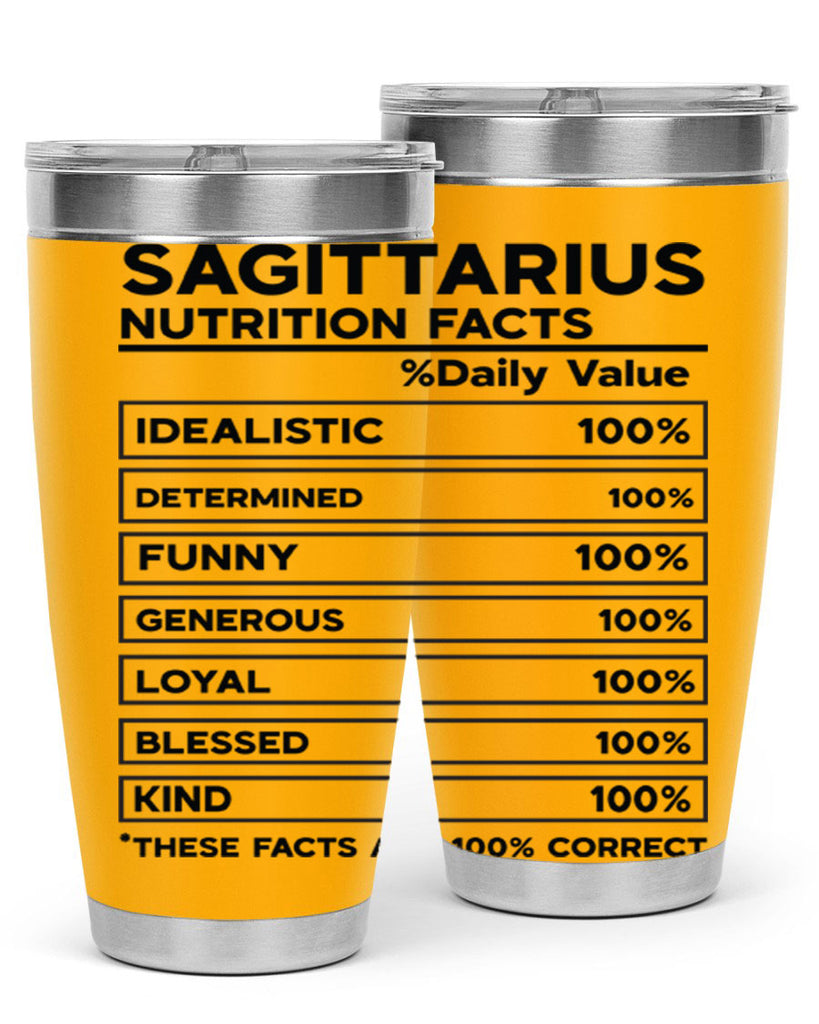 sagittarius Nutrition Facts 400#- zodiac- Tumbler