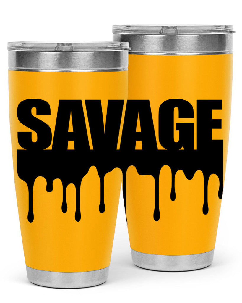 savage drip 41#- black words phrases- Cotton Tank