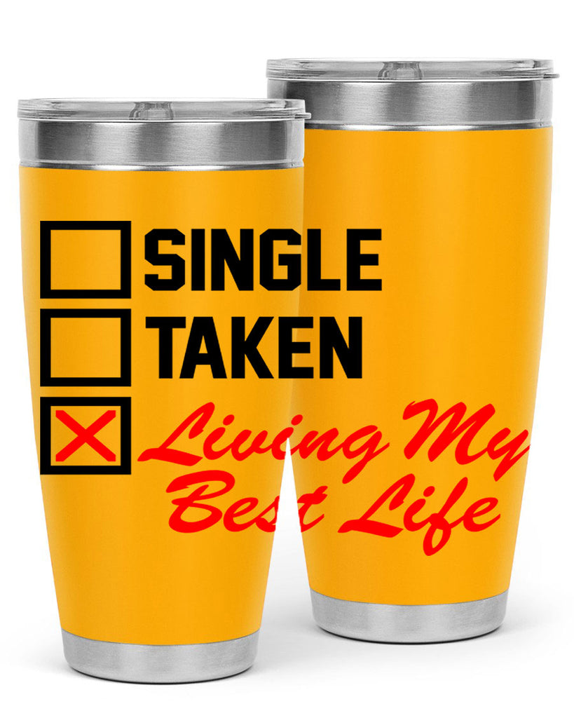 single taken living my best life 34#- black words phrases- Cotton Tank