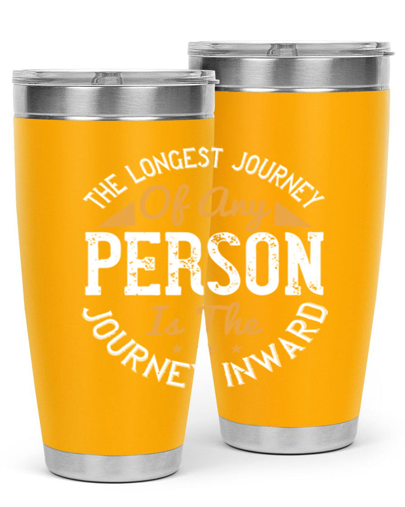 the longest journey of any person is the journey inward 60#- yoga- Tumbler