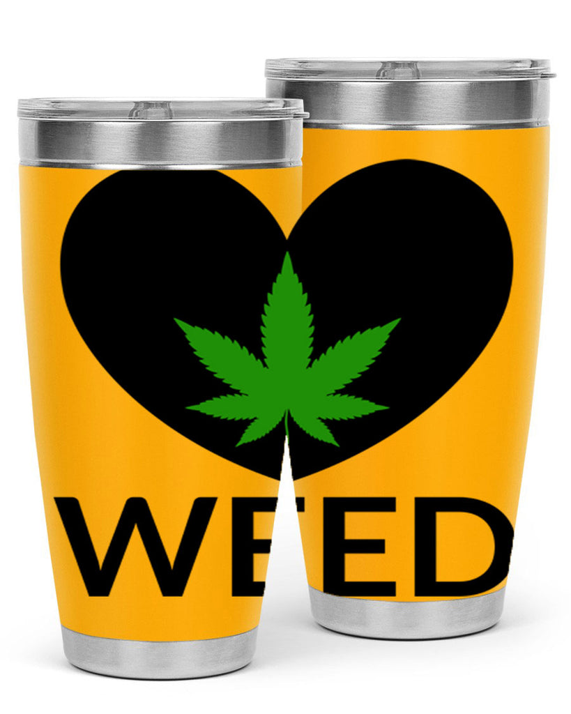 weed cannabis 284#- marijuana- Tumbler