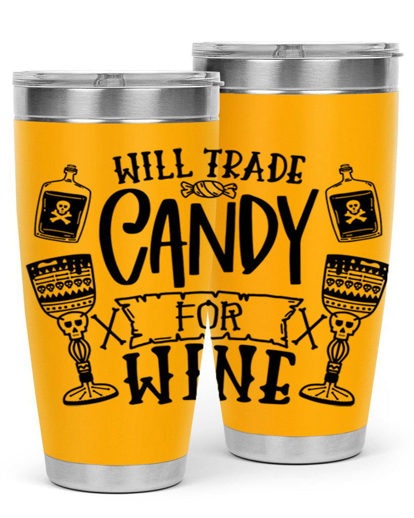 will trade candy for wine 10#- halloween- Tumbler