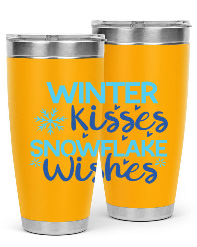 winter kisses snowflake wishes 519#- winter- Tumbler