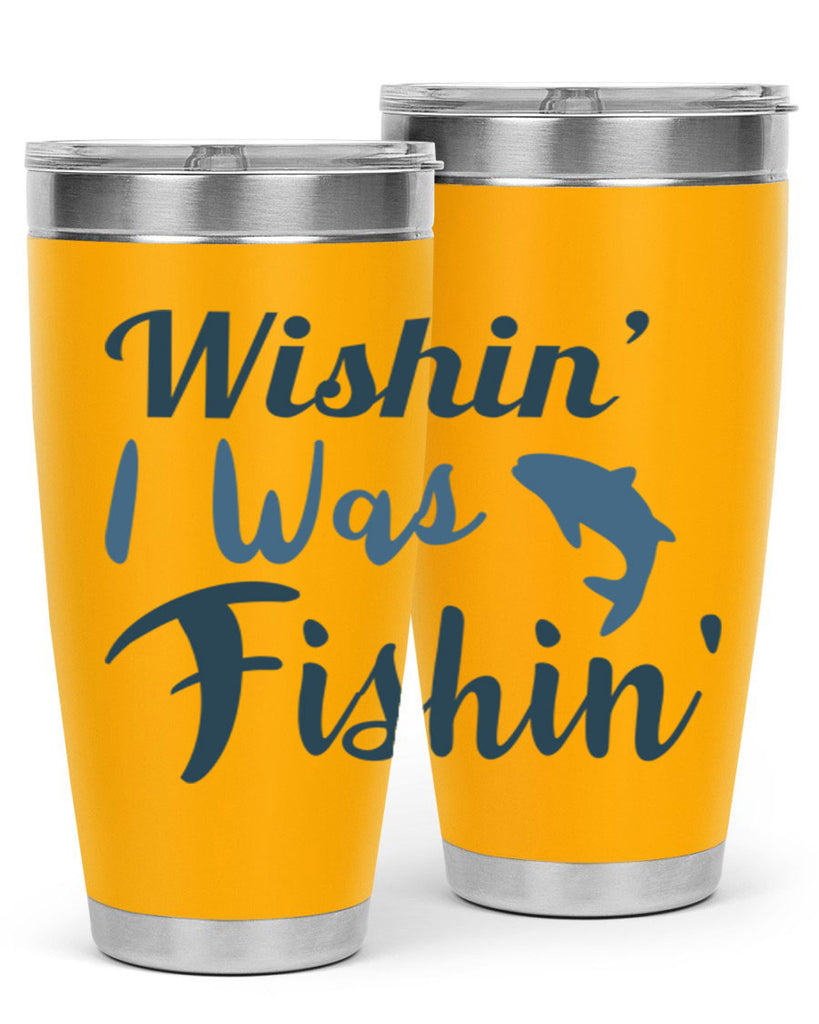 wishin i was fishin 13#- fishing- Tumbler