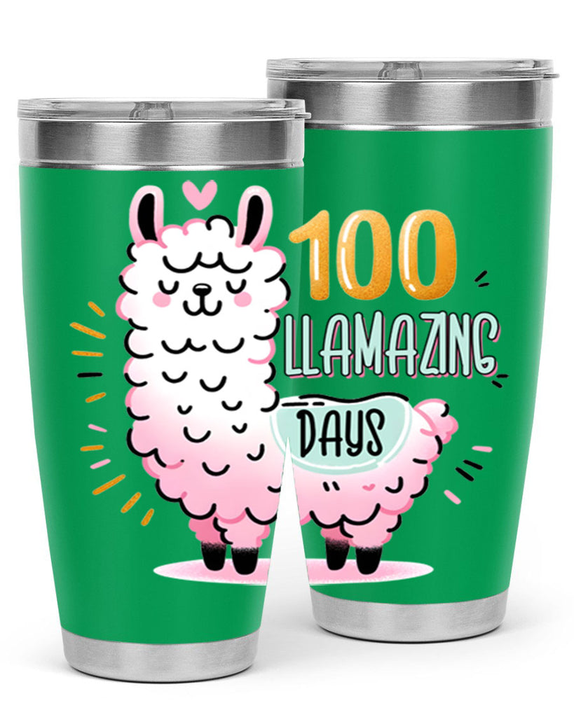 100th Day of School Llama 39#- 100 days of school- Tumbler