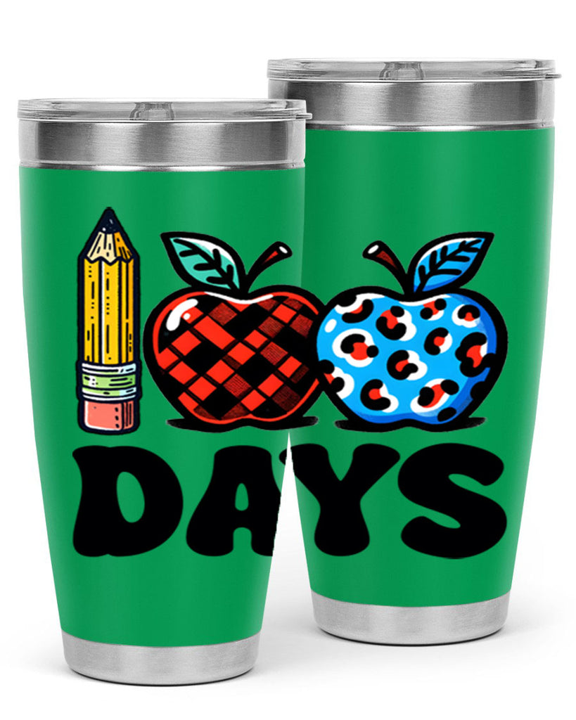 100th day of school Apple 38#- 100 days of school- Tumbler