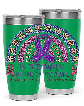 Alzheimer Awareness Purple Rainbow 2#- alzheimers- Tumbler