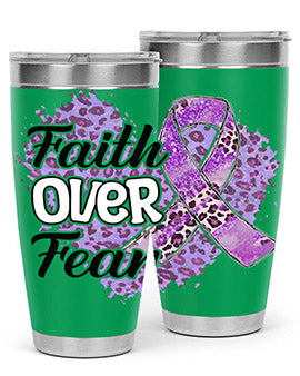 AlzheimerS Awareness Faith Over Fear 13#- alzheimers- Tumbler