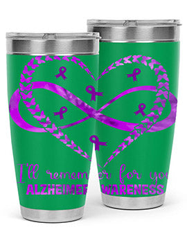 AlzheimerS Awareness Heart Infinity 14#- alzheimers- Tumbler