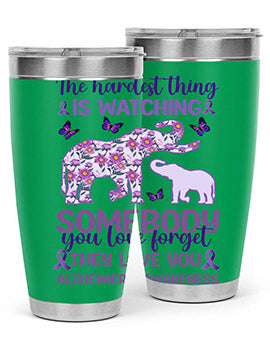 AlzheimerS Awareness Purple Elephant 16#- alzheimers- Tumbler