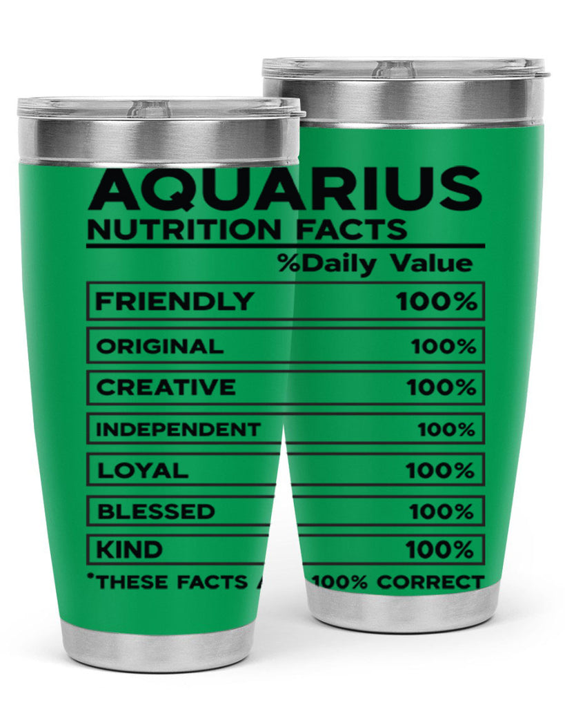 Aquarius Nutrition Facts 67#- zodiac- Tumbler