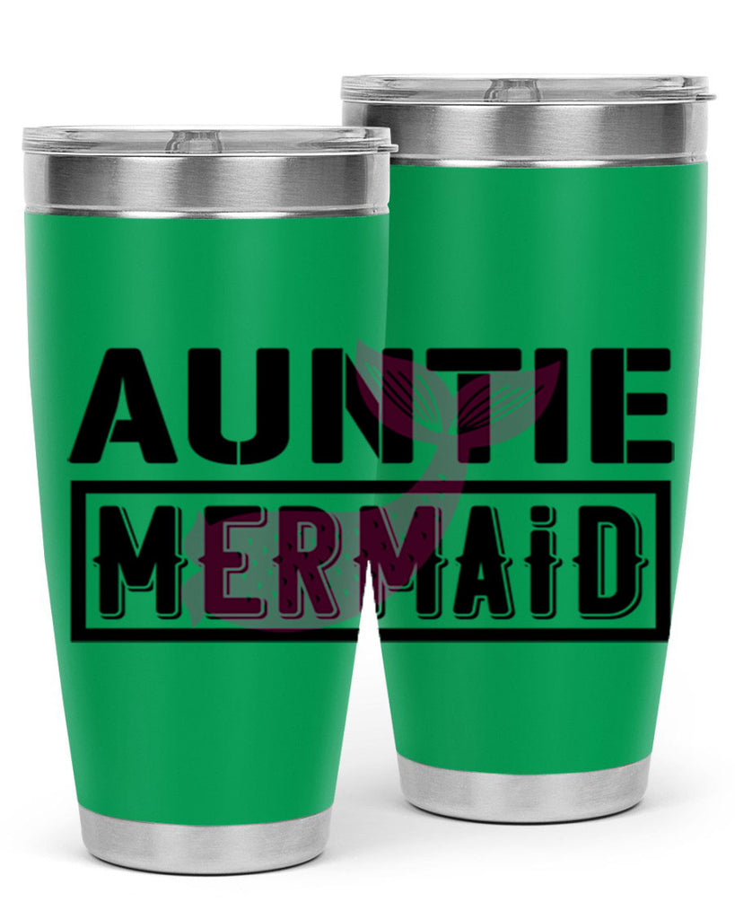 Auntie mermaid 18#- mermaid- Tumbler