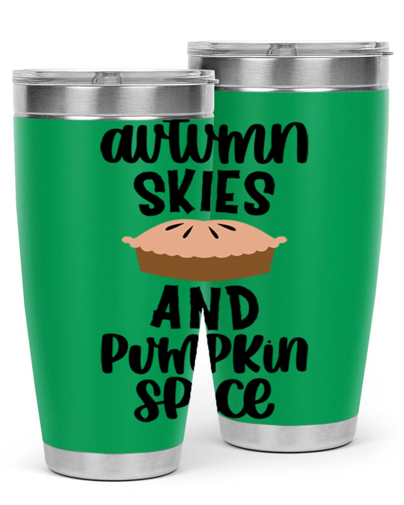 Autumn Skies And Pumpkin Spice 477#- fall- Tumbler