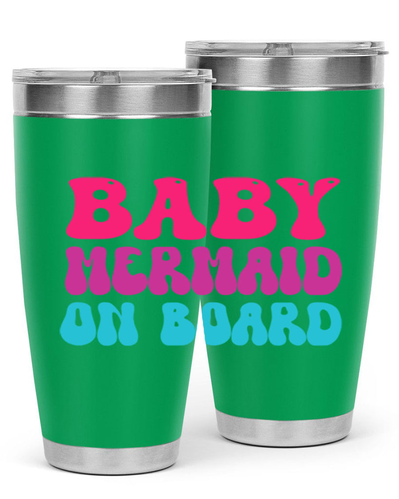 Baby Mermaid On Board 19#- mermaid- Tumbler