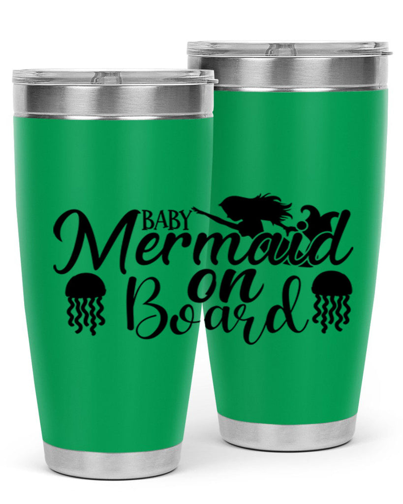 Baby Mermaid On Board 26#- mermaid- Tumbler