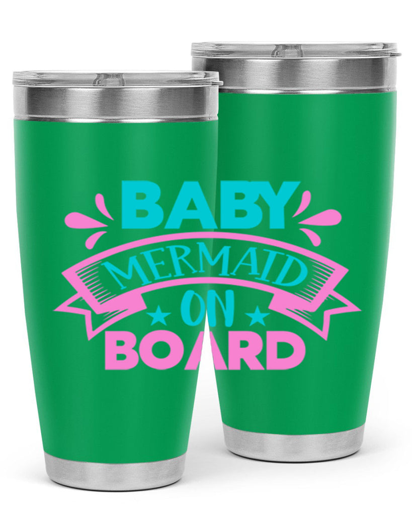 Baby Mermaid On Board 27#- mermaid- Tumbler