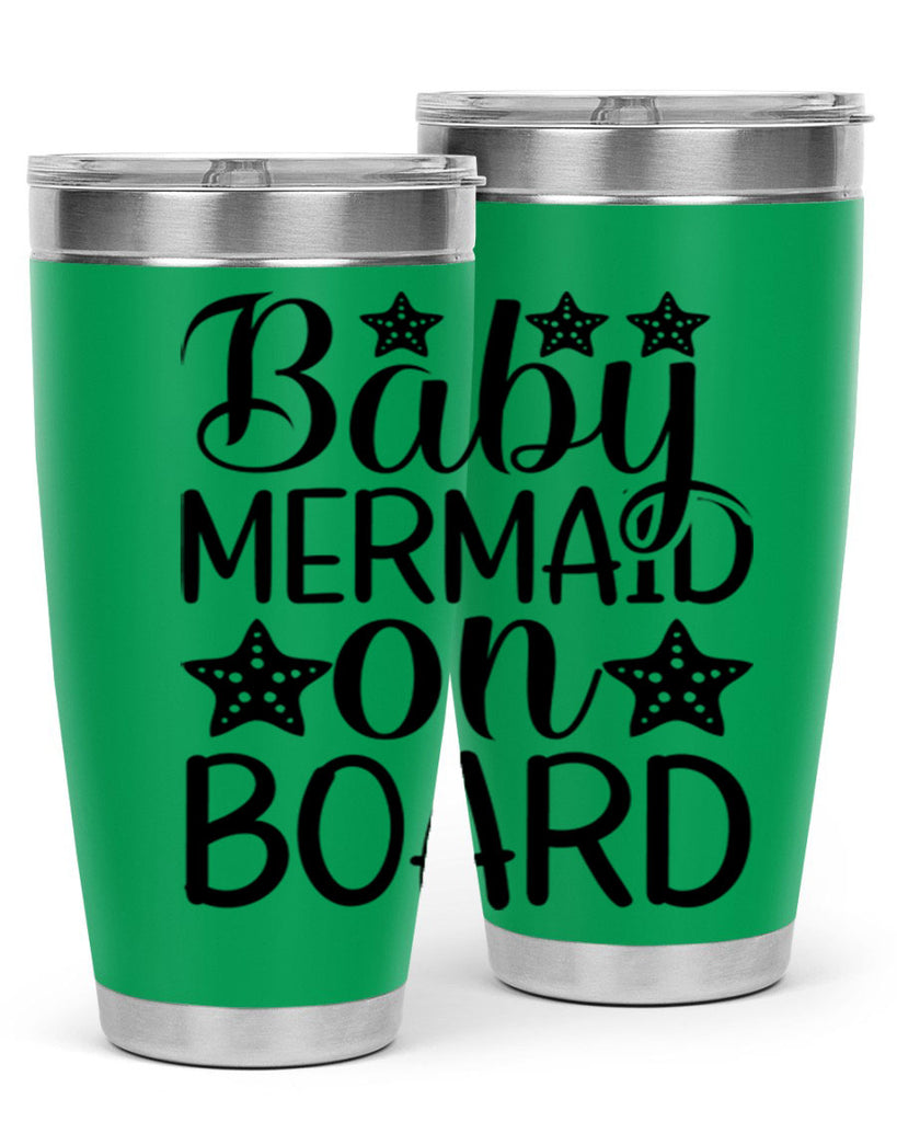 Baby Mermaid On Board 32#- mermaid- Tumbler